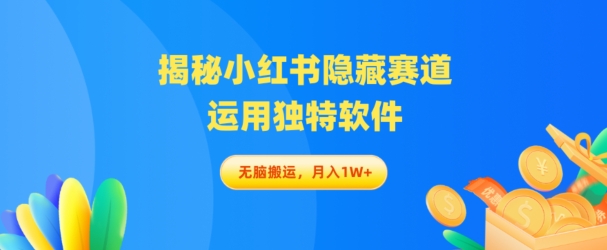 揭秘小红书隐藏赛道,运用独特软件轻松无脑搬运