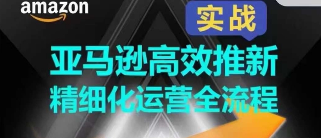 亚马逊高效推新精细化运营全流程,全方位、快速拉升产品排名和销量!