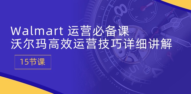 图片[1]-Walmart 运营必备课：沃尔玛高效运营技巧详细讲解 (15节课)-云上仙人资源网