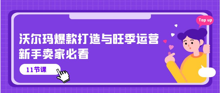 沃尔玛爆款攻略：新手卖家旺季运营指南（11节视频课）