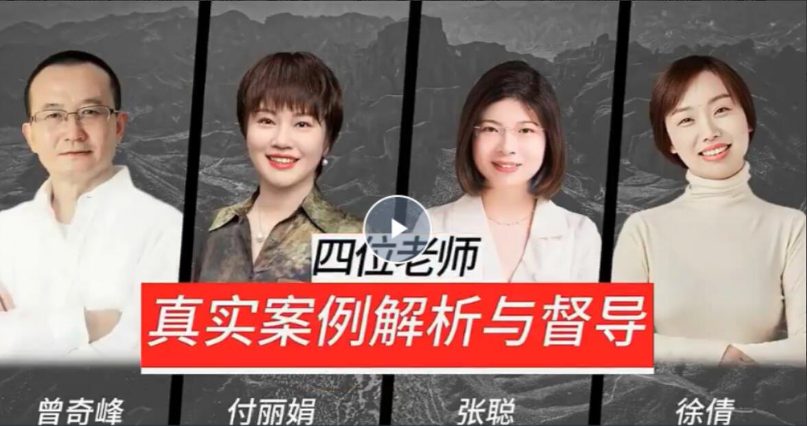 曾奇峰+付丽娟+张聪+徐倩：真实案例解析与督导心理视频课简介
