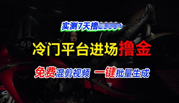 全新冷门平台vivo视频,快速免费进场搞米,通过混剪视频一键批量生成,实测7天撸2.3k