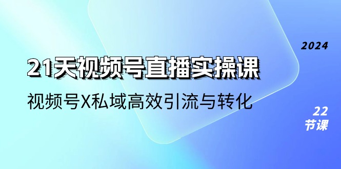 图片[1]-21天-视频号直播实操课，视频号X私域高效引流与转化（22节课）-云上仙人资源网
