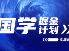 国学掘金计划2024实战教学视频教学,高复购项目长久项目