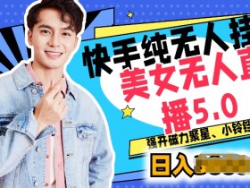 快手纯无人挂机,美女无人直播5.0.强开磁力聚星小铃铛,新手小白轻松驾驭