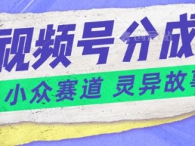 视频号分成掘金小众赛道 灵异故事,普通人都能做得好的副业
