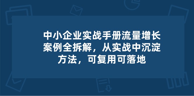 图片[1]-中小 企业 实操手册-流量增长案例拆解，从实操中沉淀方法，可复用可落地-云上仙人资源网