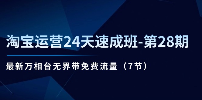 图片[1]-淘宝运营24天速成班-第28期：最新万相台无界带免费流量（7节）-云上仙人资源网
