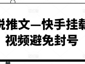 小说推文—快手挂载发视频避免封号