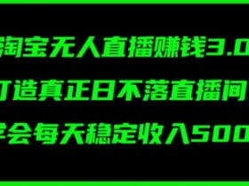 淘宝无人直播赚钱3.0,打造真正日不落直播间 ,学会每天稳定收入5张