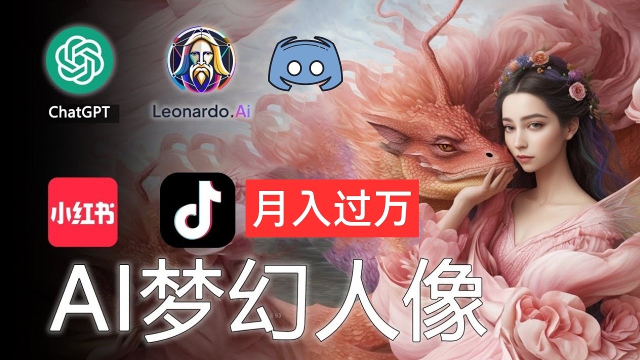 (11575期)AI摄影梦幻人像:零基础也能月入过万的秘密