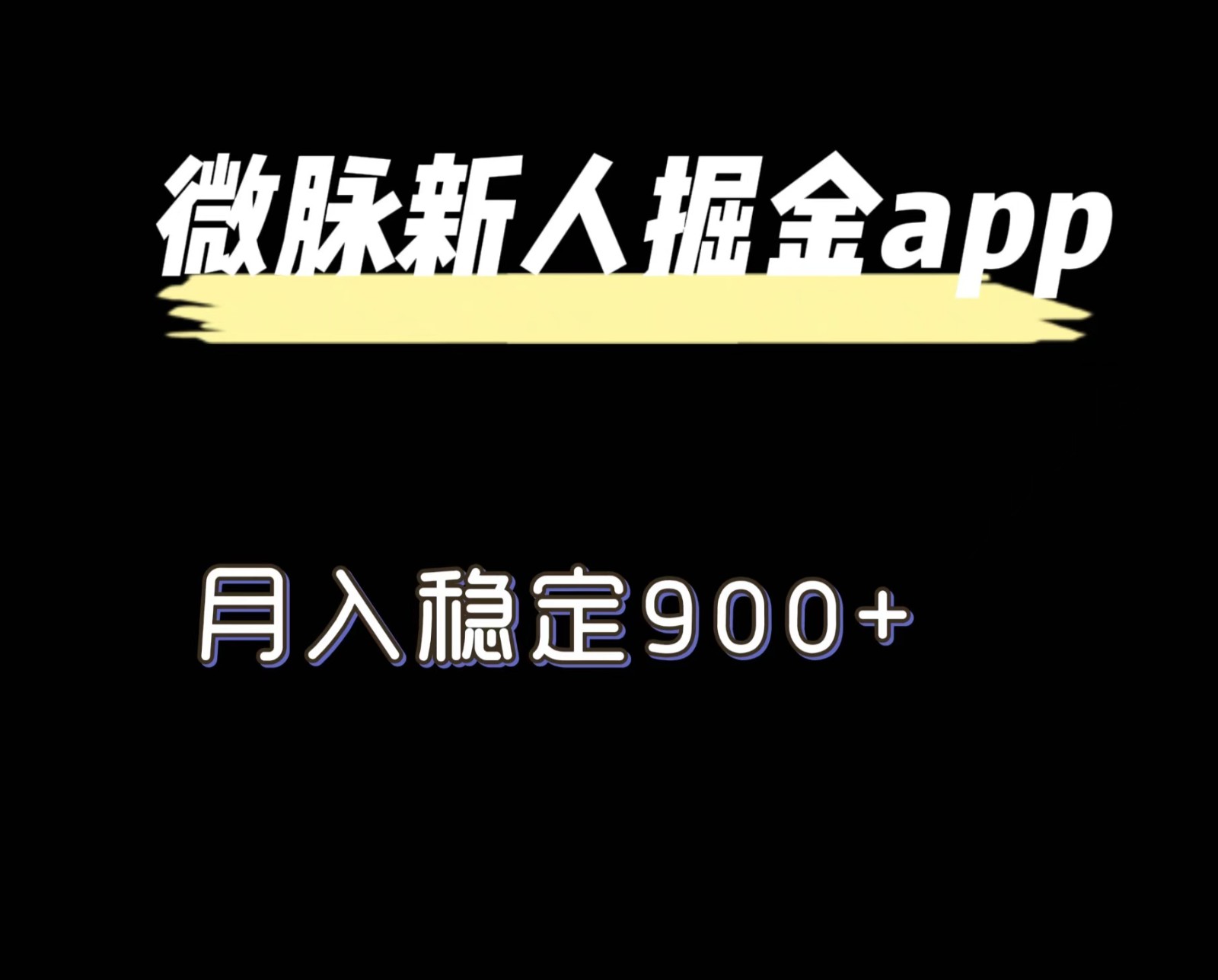全新微脉长期新项目,引流掘金队,月入平稳900