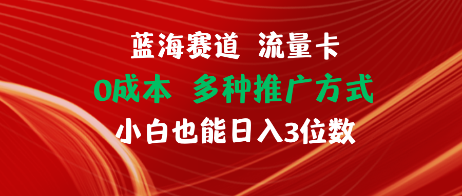 (11768期)瀚海跑道 上网卡 0成本费 新手也可以日入三位数