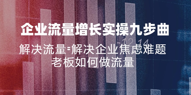 (11822期)公司流量增长实战演练九步曲,处理总流量=帮助企业解决焦虑情绪难点,老总怎样做流量