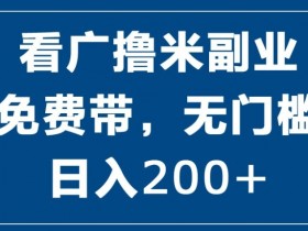 看广撸米副业，零投入，零门槛，日入2张