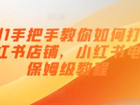 0到1手把手教你如何打爆小红书店铺,小红书电商保姆级教程
