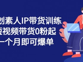 繁星计划素人IP带货训练营,短视频带货0粉起号,一个月即可爆单