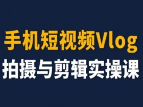 手机短视频Vlog拍摄与剪辑实操课,小白变大师