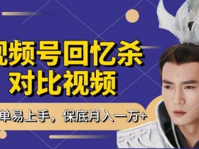 回忆杀对比视频,撸视频号分成计划收益,每天只需一小时,保底月入过W,新手小白轻松上手【揭秘】