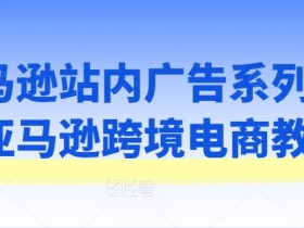 亚马逊站内广告系列课,亚马逊跨境电商教程
