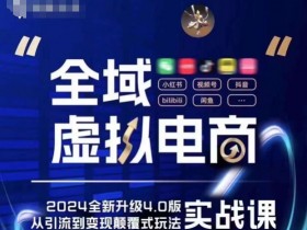 全域虚拟电商4.0 实战为主,理论为辅,5大「黄金赚钱虚拟赛道」,颠覆式的创新玩法交付