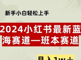 小红书2024蓝海赛道–班本ppt,小白轻松上手,月入1w+