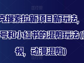 夸克搜索拉新项目新玩法,百家号和小红书的混剪玩法(影视,动漫混剪)