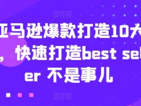 亚马逊爆款打造10大招,快速打造best seller 不是事儿
