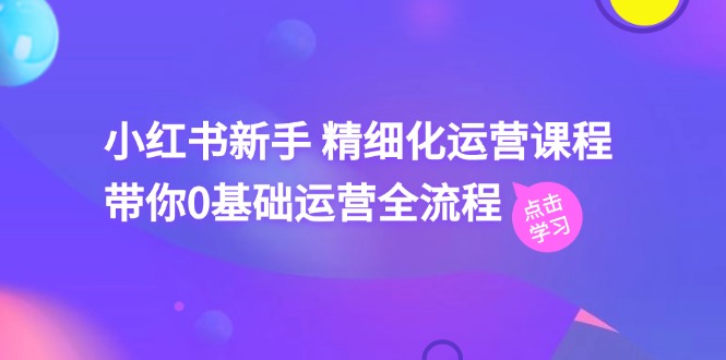 图片[1]-小红书新手 精细化运营课程，带你0基础运营全流程（41节视频课）-云上仙人资源网