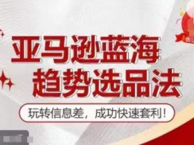 【训练营】亚马逊蓝海趋势选品法,玩转信息差,成功快速套利