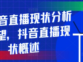 24年抖音直播现状分析和展望,抖音直播现状概述