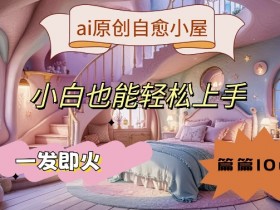 ai原创治愈小屋，小白也能轻松上手，一发即火，篇篇10w+【揭秘】