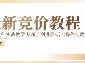 竞价教程:真实账户 实战教学 从新手到进阶·后台操作到数据优化