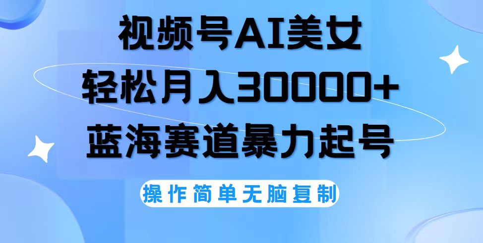 (12125期)视频号AI美女跳舞,轻松月入30000+,蓝海赛道,流量池巨大,起号猛,无…