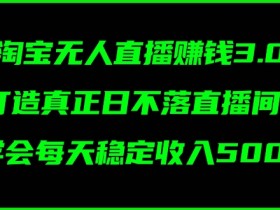 蓝海项目:淘宝无人直播冷门赛道,日赚几张,轻松无脑躺赚,小白秒上手!