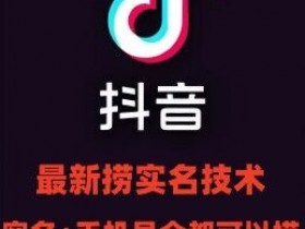 最新技术抖音捞实名+捞手机号技术,抖音直播封禁释放十名/手机号,直接替换出来!