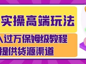 闲鱼实操高端玩法,月入过万闲鱼实操运营流程