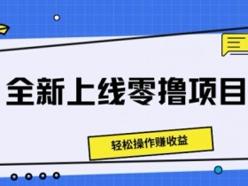 全新上线零撸项目,轻松操作赚收益