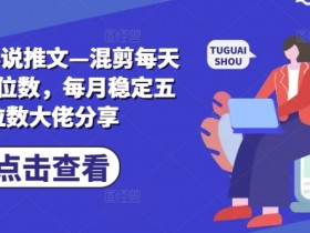2024小说推文—混剪每天稳定三位数,每月稳定五位数大佬分享