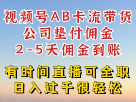 视频号独家AB卡流技术带货赛道,一键发布视频,就能直接爆流出单