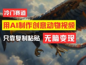 用AI制作创意动物视频,简单操作,月入过万【揭秘】