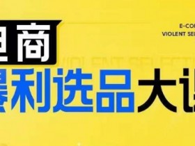 电商暴利选品大课，3大选品思维模式，助力电商企业实现利润突破