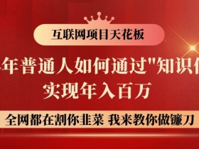 2024年普通人如何通过”知识付费”月入十万年入百万,实现财富自由