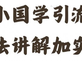 国学引流方法实操教学,日加50个精准粉【揭秘】