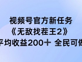 视频号官方新任务 ,无敌找茬王2, 单场收益200+全民可参与【揭秘】