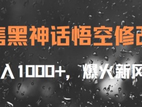 出售黑神话悟空修改器，日入1k+，爆火新风口