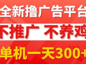 全新手机广告0撸懒人平台,不推广单机都有3张,执行就有跟捡钱一样,简单无脑稳定可批量
