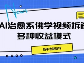 AI治愈系佛学视频拆解,操作简单,新手也能玩转