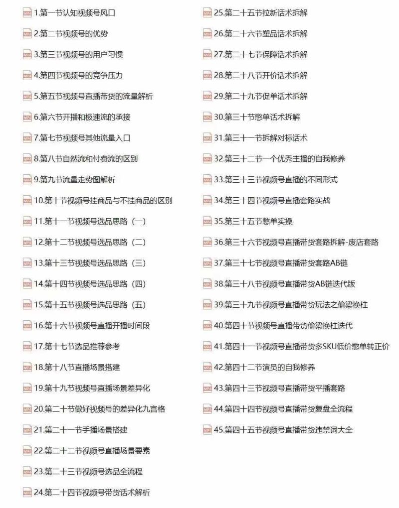 视频号直播带货教程:选品思路与话术拆解/掌握多种带货套路/提升直播效果 -2 视频号直播带货教程:选品思路与话术拆解/掌握多种带货套路/提升直播效果 -2