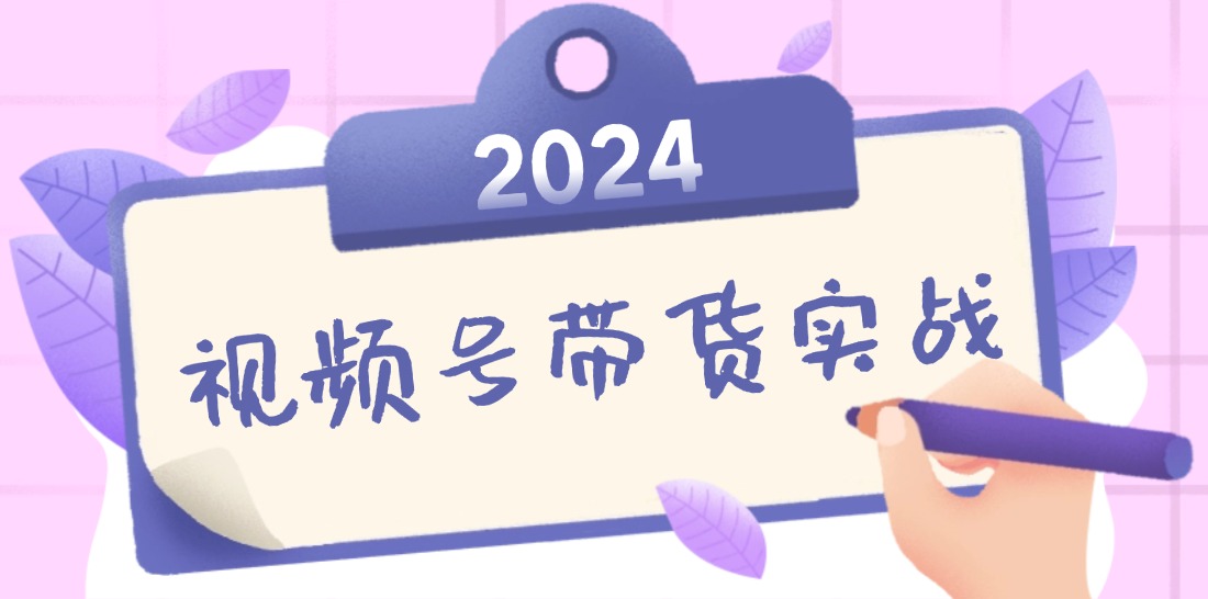 (12612期)2024视频号最新带货实战课:无人直播/书单号卖货/个人IP口播 (附资料素材)